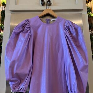 Karlie Lavender Puff Sleeve Blouse